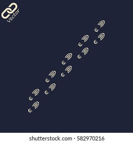 Shoe print vector