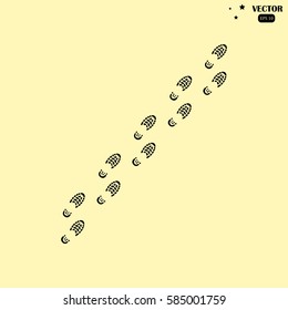 Shoe print vector