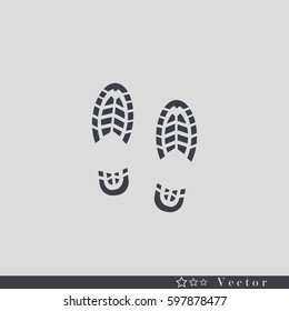 Shoe print vector