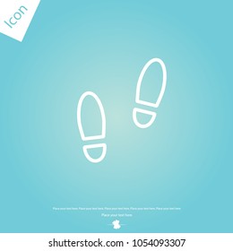 Shoe print vector icon