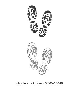 Shoe print vector  icon.