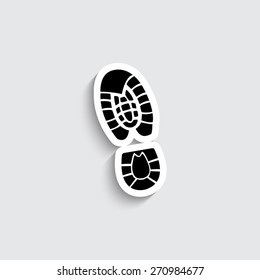 Shoe print - vector icon