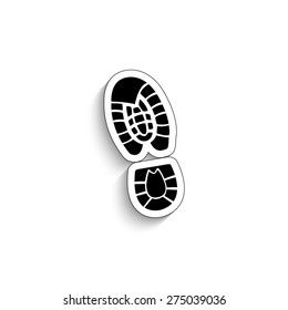 Shoe print - vector icon