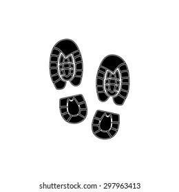  Shoe print - vector icon