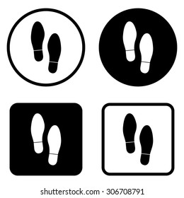 Shoe print  - vector icon