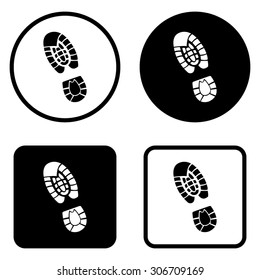 Shoe print - vector icon