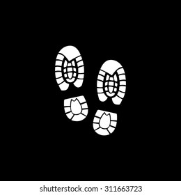  Shoe print - vector icon