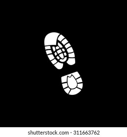  Shoe print - vector icon