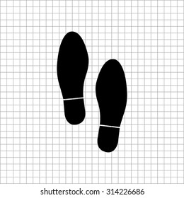 Shoe print  - vector icon