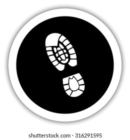  Shoe print - vector icon