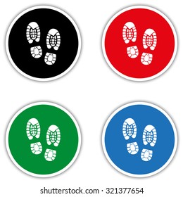  Shoe print - vector icon