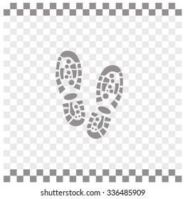 Shoe print vector icon