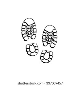 Shoe print - vector icon