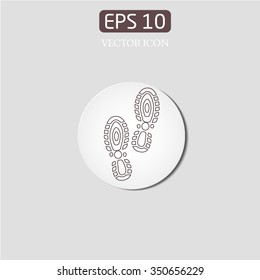 Shoe print vector icon.