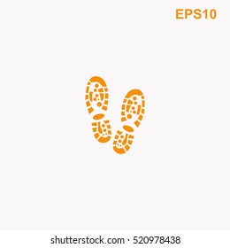 Shoe print vector icon