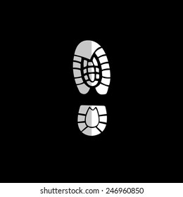 Shoe print - vector icon, flat design