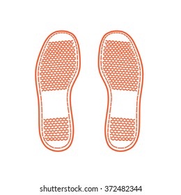 Shoe print - vector icon, flat design