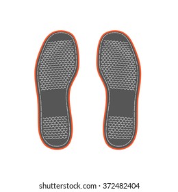 Shoe print - vector icon, flat design