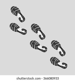Shoe prints