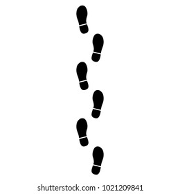 Shoe prints icon, shoe trail icon, vector illustration.