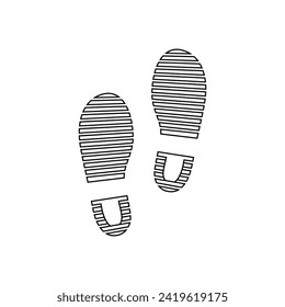 Shoe prints icon vector. Footprints illustration sign. Shoes symbol or logo.