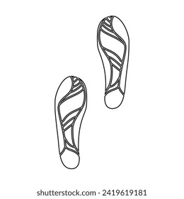 Shoe prints icon vector. Footprints illustration sign. Shoes symbol or logo.