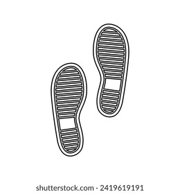 Shoe prints icon vector. Footprints illustration sign. Shoes symbol or logo.
