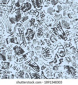 Shoe prints. Seamless texture. Winter mood. Vector background for web page, banners backdrop, fabric, home decor, wrapping