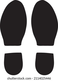 Impresiones de zapatos. Icono de ilustración del vector..eps