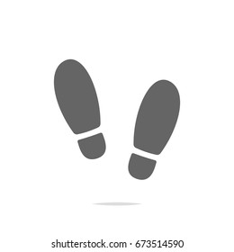 Shoe prints vector isolated