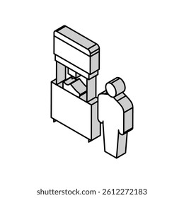 shoe production machine isometric icon vector. shoe production machine sign. isolated symbol illustration