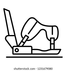 Shoe protect icon. Outline shoe protect vector icon for web design isolated on white background