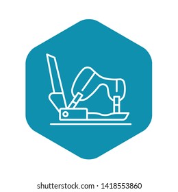 Shoe protect icon. Outline shoe protect vector icon for web design isolated on white background