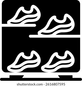 Shoe Rack Glyph Vector Icon Design