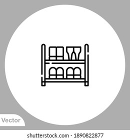 Shoe rack icon sign vector,Symbol, logo illustration for web and mobile