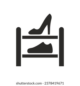 Icono de cremallera de zapatos. Icono del vector aislado en fondo blanco.