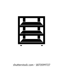 shoe rack icon vector symbol