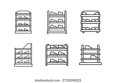 ilustração de vetor de arte de linha de sapato isolado