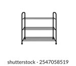 Shoe rack on a white background.