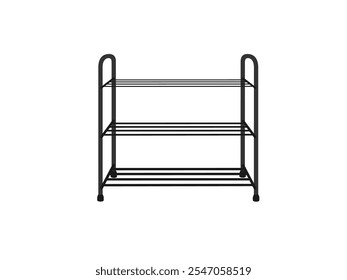 Sapato rack em um fundo branco.