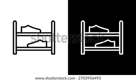 Shoe Rack White Icon Set Design