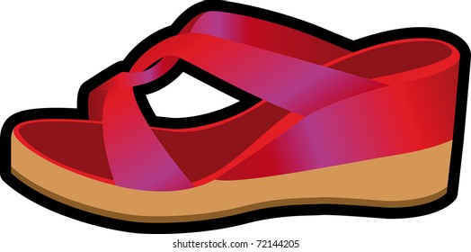 shoe red mule woman