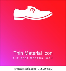Shoe red and pink gradient material white icon minimal design