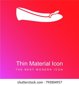 Shoe red and pink gradient material white icon minimal design