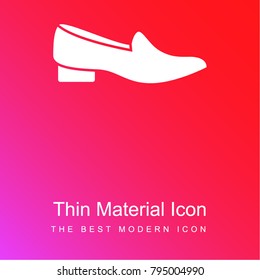 Shoe red and pink gradient material white icon minimal design