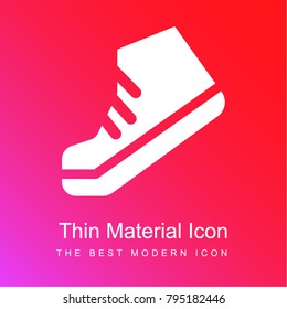 Shoe red and pink gradient material white icon minimal design