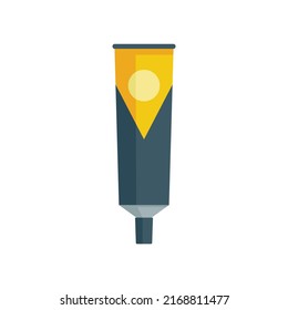 Shoe repair glue tube icon. Flat illustration of shoe repair glue tube vector icon isolated on white background