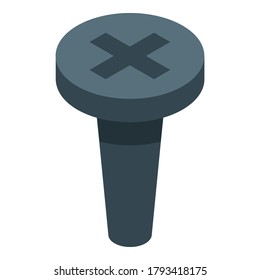 Shoe repair screw icon. Isometric of shoe repair screw vector icon for web design isolated on white background