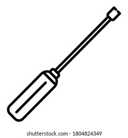 Shoe repair screwdriver icon. Outline shoe repair screwdriver vector icon for web design isolated on white background
