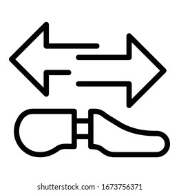 Shoe repair service icon. Outline shoe repair service vector icon for web design isolated on white background